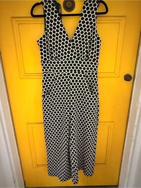 Eva Franco Black & White Polka Dot Jumpsuit